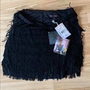Betsy Johnson fringe mini. Size 6. New with tags